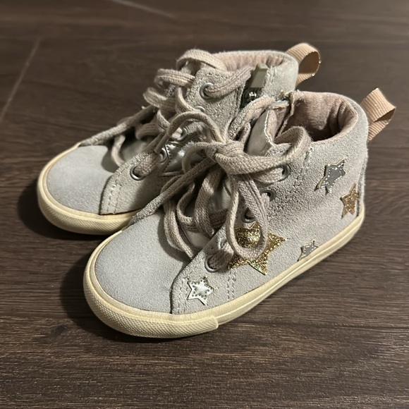 Zara toddler sneakers suede high tops size 20 - Picture 2 of 5